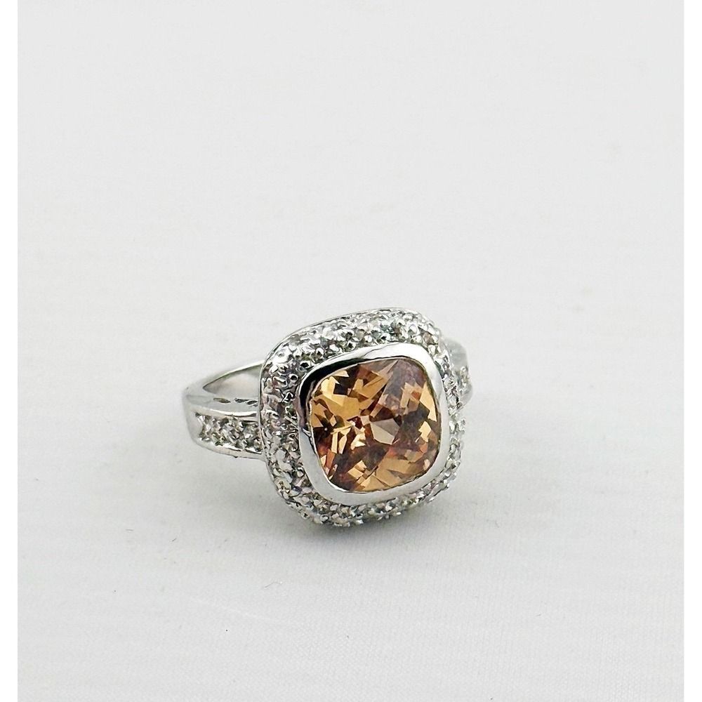 Premier Designs Vintage Peach Champagne Cocktail Ring In Size 8 - Picture 4 of 9